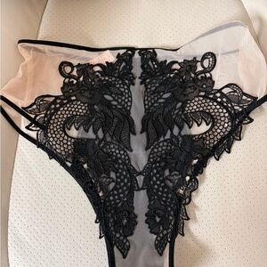 Victoria's Secret Satin High Waisted Lace Dragon Panties M